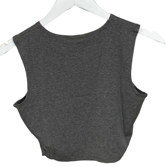 Groceries Apparel The Olivia Crop Tank Gray Eucalyptus Women Large Made USA NWT - Picture 4 of 8